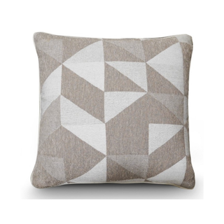 Geometric Shaped Natural Colours Cushion 55 x 55 cm