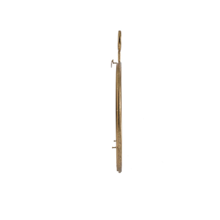 Gold Round Timepiece Iron Framed Mirror Side