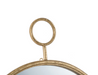 Gold Round Timepiece Iron Framed Mirror Top Side