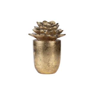 Gold Succulent Pot Figurine