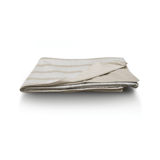 Gold and Beige Striped Throw