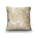 Gold and White Leaf Pattern Cushion 50 x 50 cm