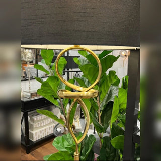 Gold and black Metal Floor Lamp 