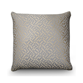 Golden Modern Pattern White Base Elegant Cushion grey gold 55 x 55 cm