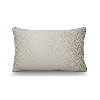 Golden Modern Pattern White Base Elegant Cushion white gold 40 x 60 cm