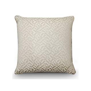 Golden Modern Pattern White Base Elegant Cushion white gold 55 x 55 cm