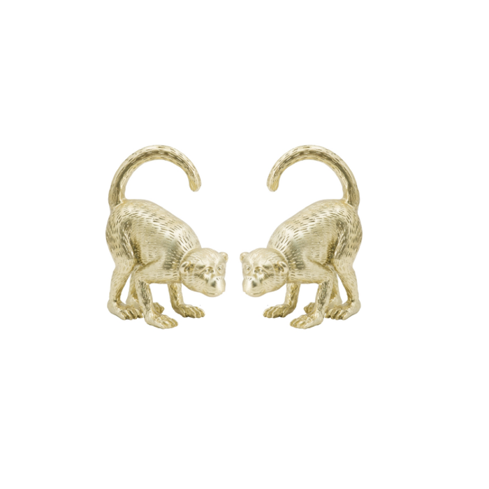Golden Monkey Bookends ZooWoo Piece
