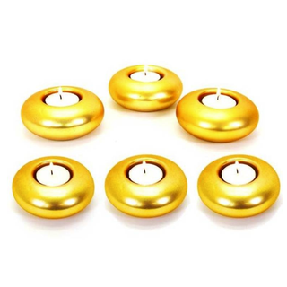 Golden Tealight Holders (Set of 6)