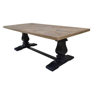 Grand Velino Artisan Parquet Dining Table Side Profile