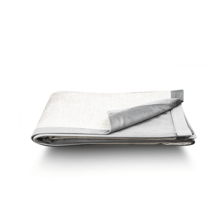 Grey Contrast Throw with Textured Reverse