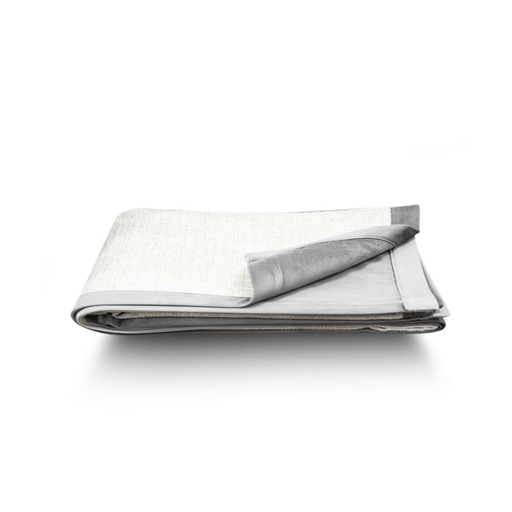 Grey Contrast Throw with Textured Reverse