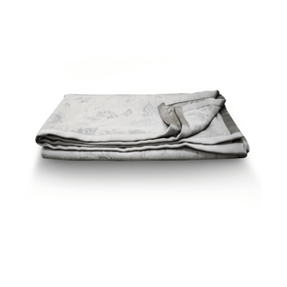 Grey Mist Throw with Satin Trim