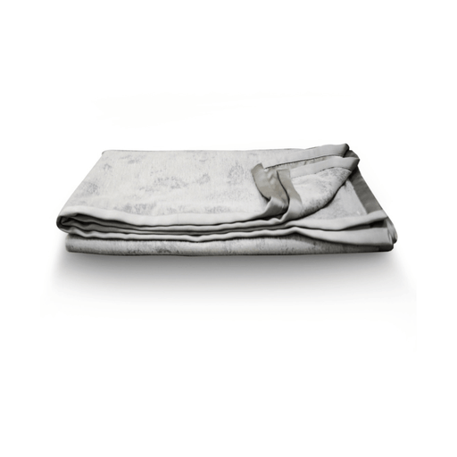 Grey Mist Throw with Satin Trim