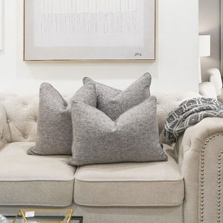 Grey Woven Textured Cushion Collection