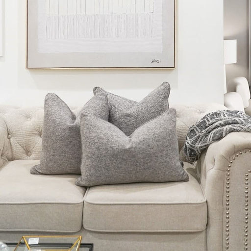 Grey Woven Textured Cushion Collection