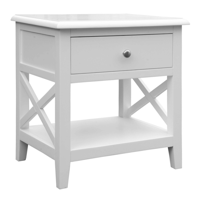 Hampton Cross Bedside Table Side View