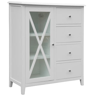 Hampton Glass Door Tallboy Side Profile