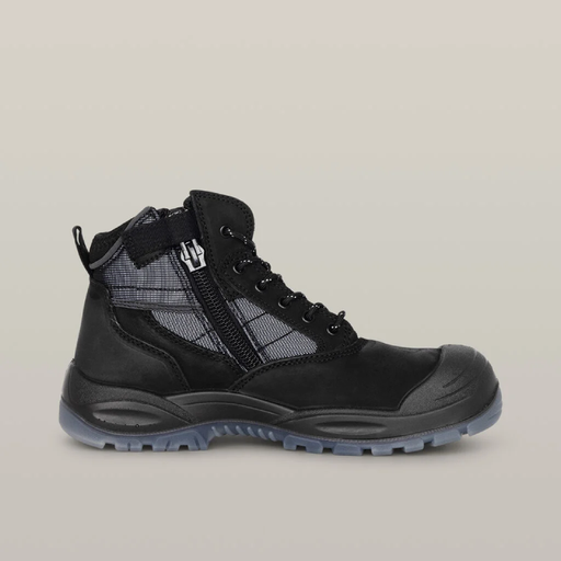 Hard Yakka Nite Vision Hi Vis Lace Up Steel Toe Safety Boots Inner Side