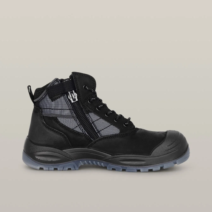 Hard Yakka Nite Vision Hi Vis Lace Up Steel Toe Safety Boots Inner Side