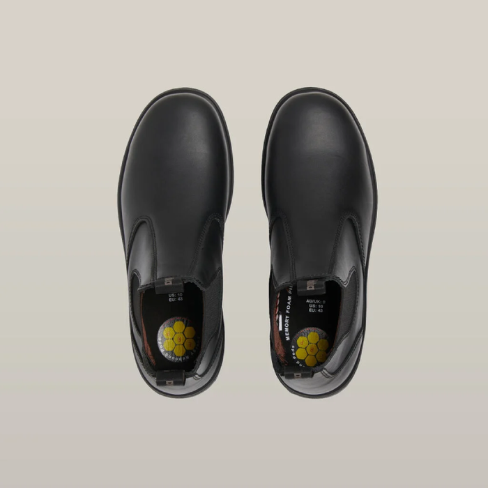 Hard Yakka Outback Pull On Steel Toe PR Safety Boot Black Top View