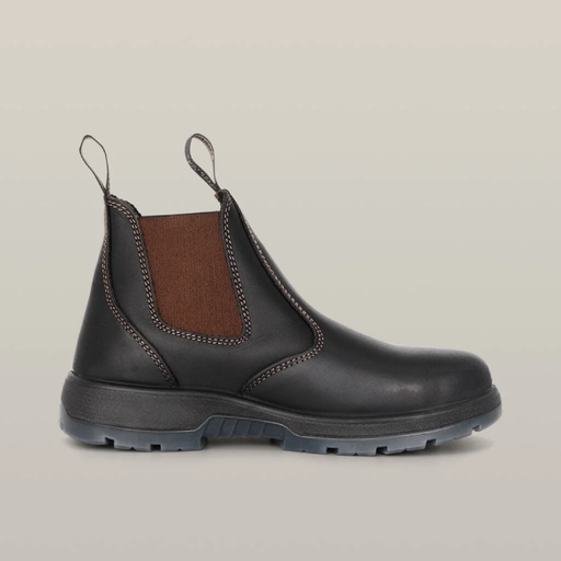 Hard Yakka Outback Pull On Steel Toe PR Safety Boot Brown Side View