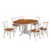 Hobart Harmony 7 Piece Round Dining Set Two Tone