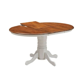 Hobart Haven Extendable Dining Table in White and Oak