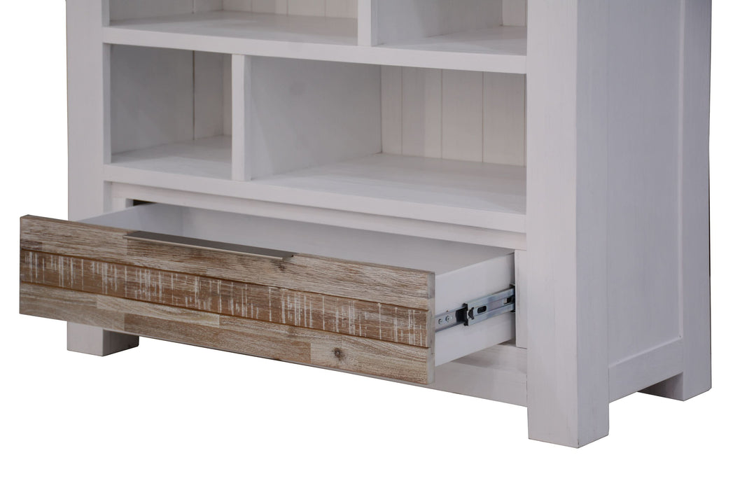 Homestead Multi-Tone Solid Acacia Timber Bookcase Drawer Close-up