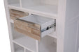 Homestead Multi-Tone Solid Acacia Timber Bookcase Drawer Top Drawer Close-up