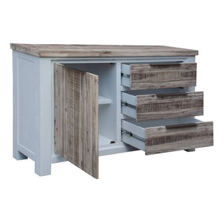 Homestead Solid Acacia Timber Compact Sideboard Open Drawers