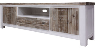 Homestead Solid Acacia Wood Entertainment Unit Console Side Profile