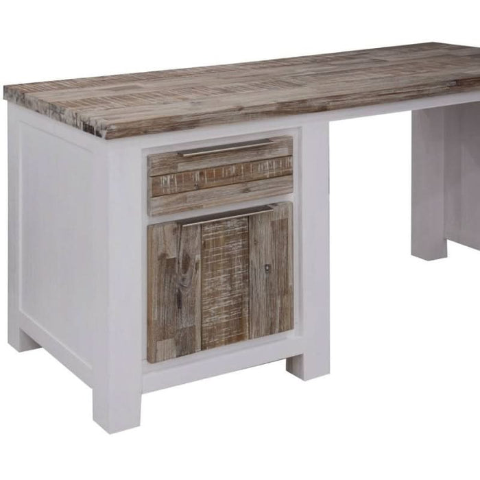 Homestead Solid Acacia Wood Office Student Desk Close-up