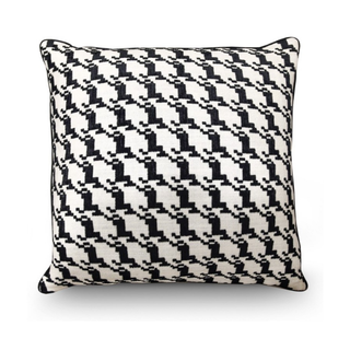 Hors Patterned Black And White Cushion 55 x 55 cm