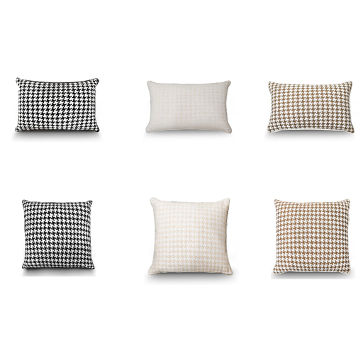 Houndstooth Print Woven Modern Cushion Colour styles