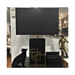 Hugo Marble Base & Rectangular Black Shade Table Lamp on console