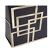 Hugo Marble Base & Rectangular Black Shade Table Lamp zoomed in