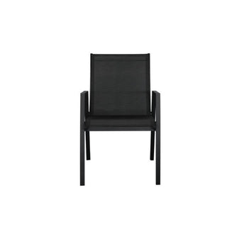Icaria Charcoal Outdoor Chair Front Profile