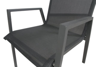 Icaria Charcoal Outdoor Chair close-up