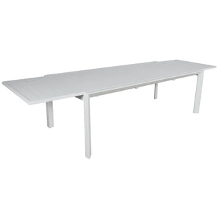 Icaria Outdoor Dining Set White Extended Table