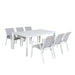 Icaria Outdoor Dining White Table Set