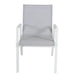 Icaria White & Light Grey Outdoor Chair Front Profile