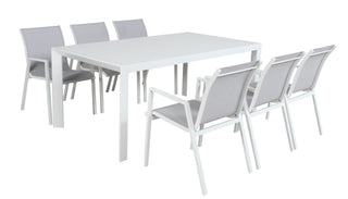 Icaria White Outdoor Dining Table Set