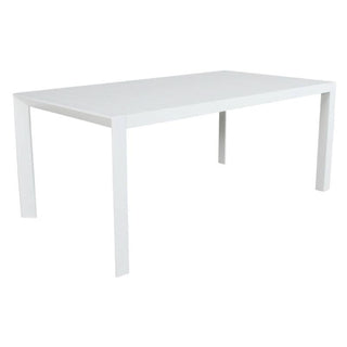 Icaria White Outdoor Dining Table Side Profile