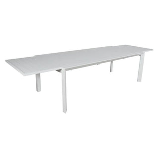 Icaria White Outdoor Expansion Table Extended