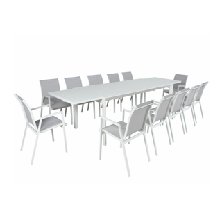 Icaria White Outdoor Expansion Table Set
