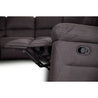 Jersey Corner Dual Recliners Theatre Lounge Leg Rest Close-up