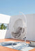Jimmy Out Pod Chair in Pristine White in balcony