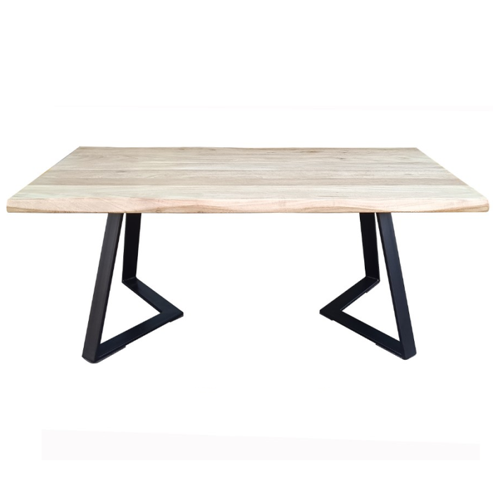 Juniper Coffee Table-Natural/Black Close Up Look