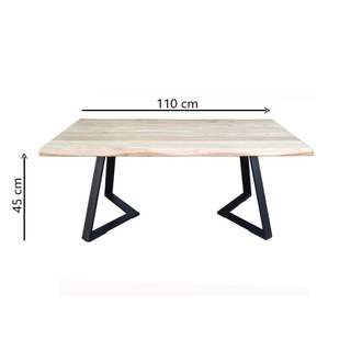 Juniper Coffee Table-Natural/Black Dimensions