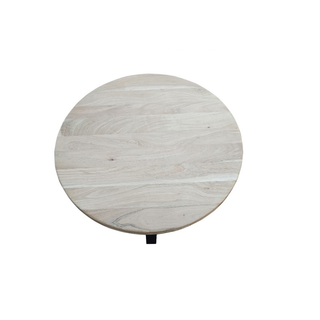 Juniper Round Coffee Table - Natural/Black Top Look